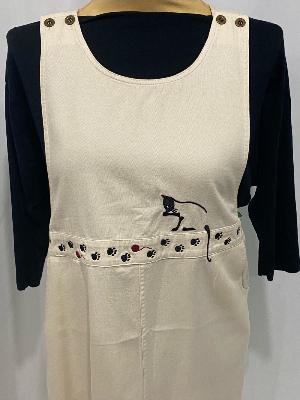 Christopher & Banks sleeveless jumper dress in ladies medium Cat design - Picture 3 of 9